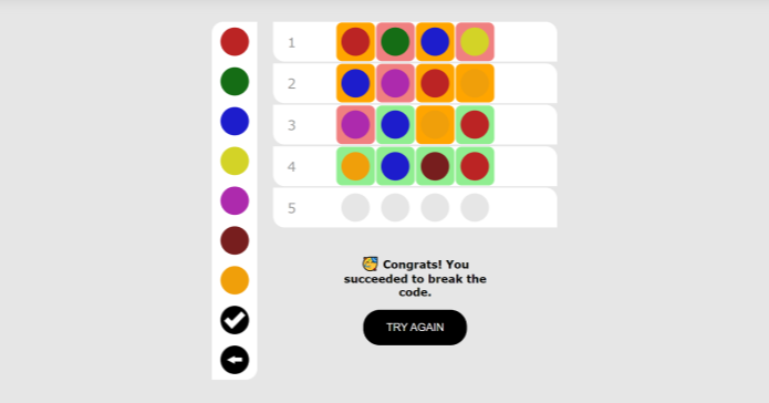Mastermind Angular project